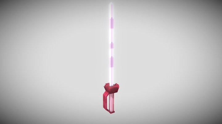 Rose quartz rapier 3D Model