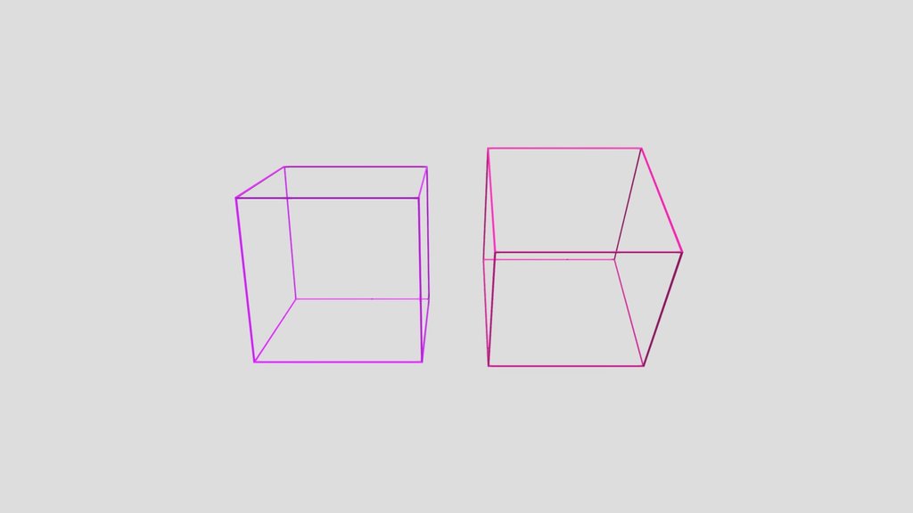 Squares Wireframe Rotated Vs Not Rotated.glb Pls