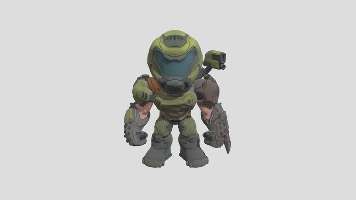 Doom Slayer minifigure 3D Model