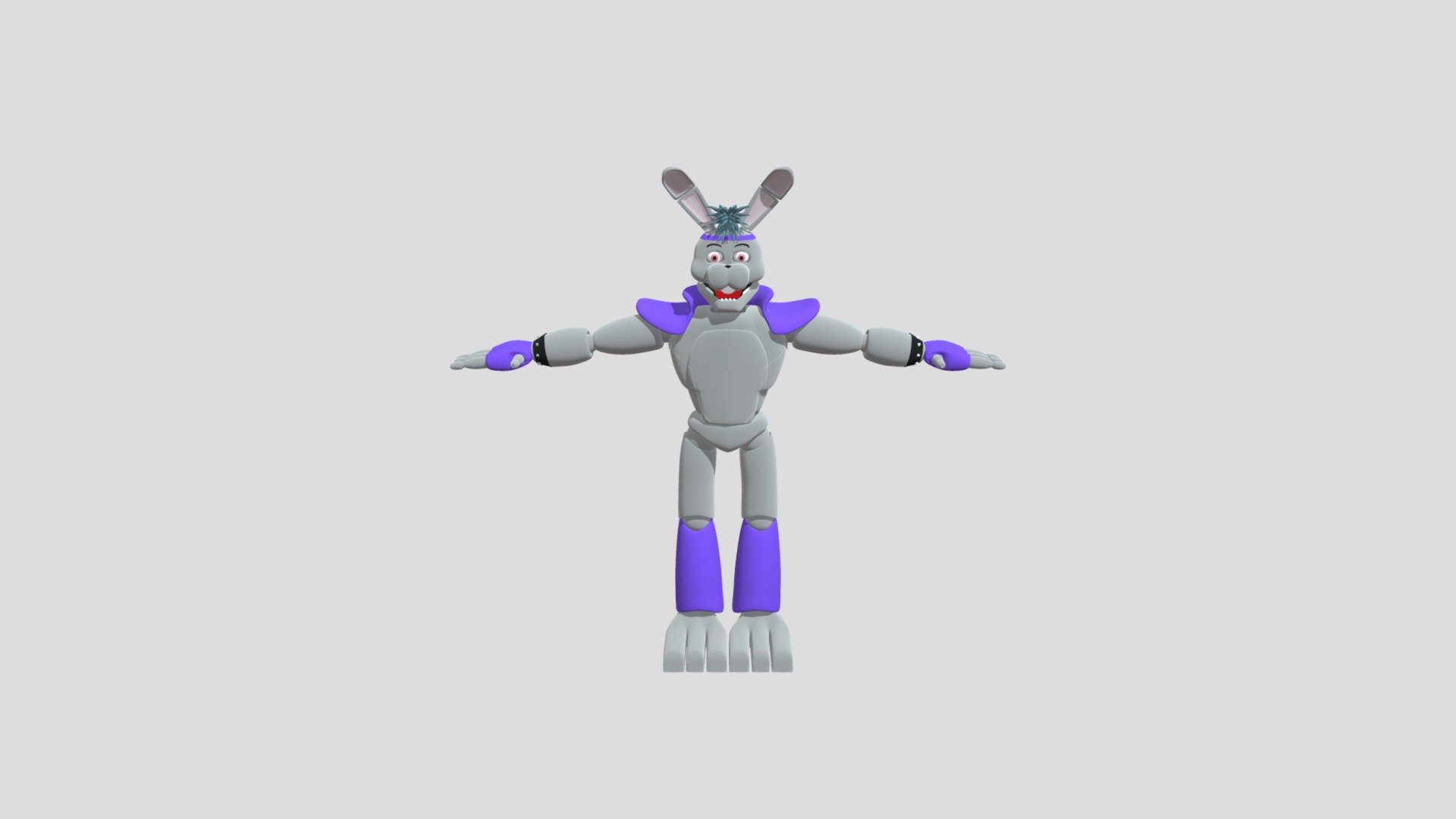 Fnaf Security Breach Ruin - Glamrock Bonnie - Download Free 3D