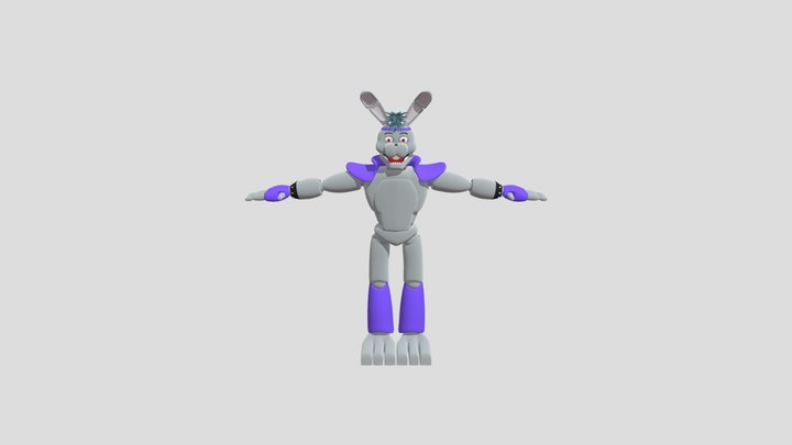 Fixed Glamrock Bonnie 3D Model