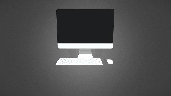 PC in Apple IMAC Style 3D Model