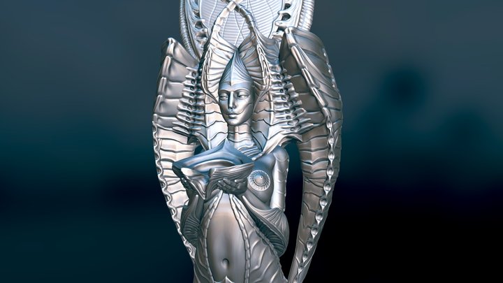 Dark Godess Statuette - 3D Printing 3D Model