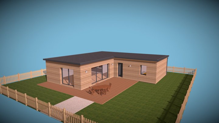 Maison ossature bois - DIANE - HomesCube 01 3D Model
