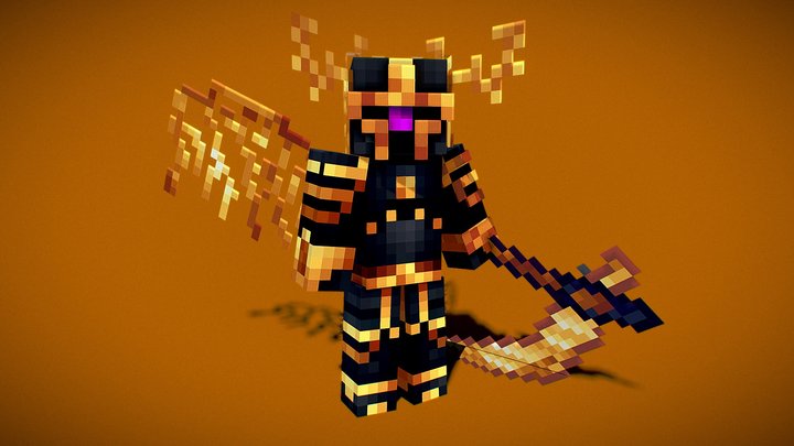 Golden Protector of the Forge 3D Model