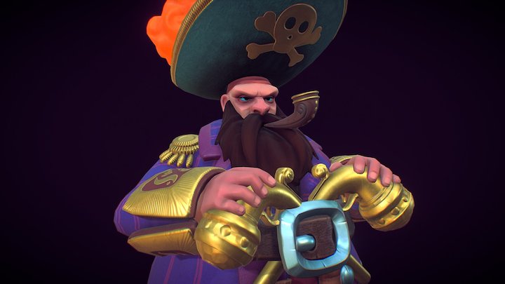 Pirate Captain 3D Model