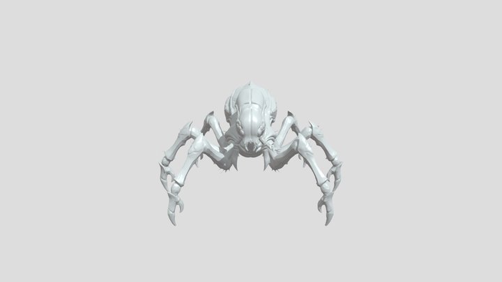 Spider Alien creature game ready 3D model
