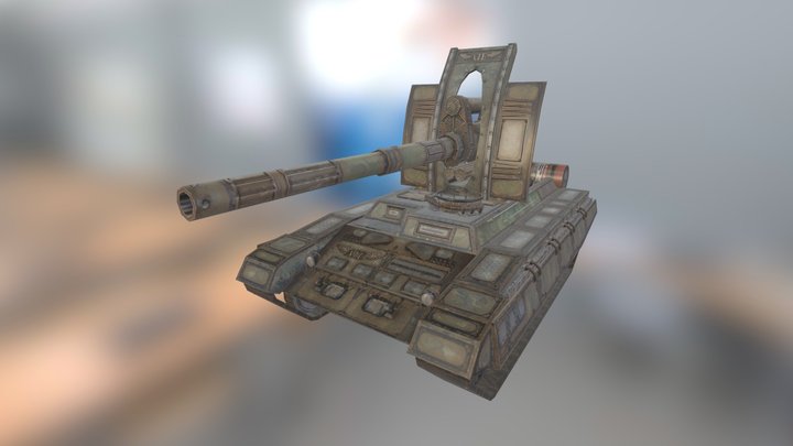 Artillery Tank - Game Model 3D Model