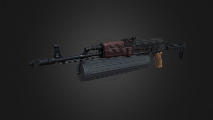 Type 88-2 (North Korean Helical AK) 3D Model