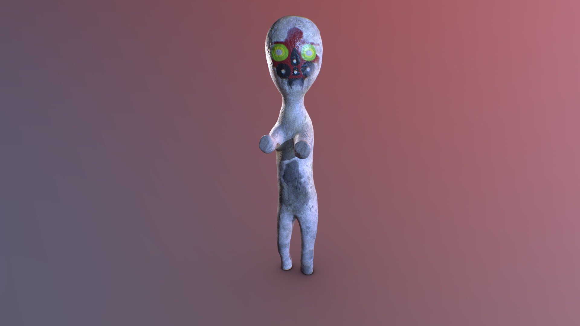 SCP-173 Monster - 3D Model Animated