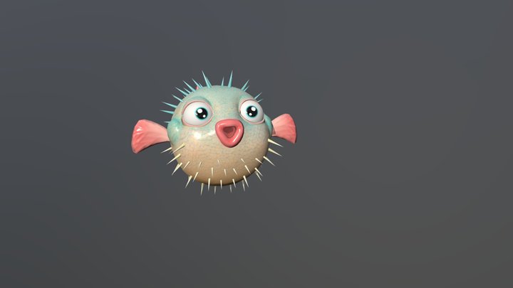 Big Puffer Fish 3D Model