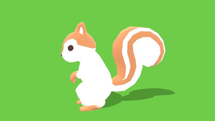 Squirrel - Animated Low Poly – Kostenloses 3D-Modell STL