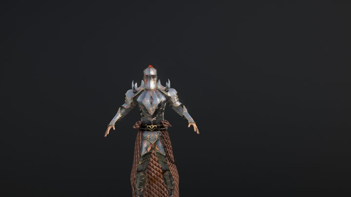 chevalier sombre 3D Model