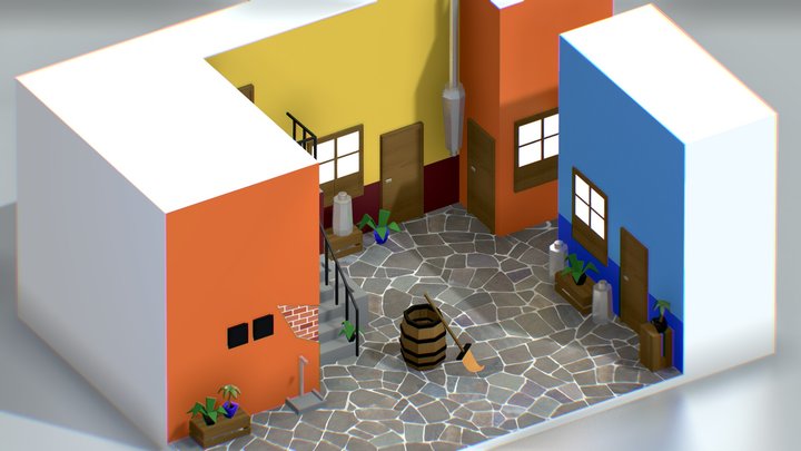 Vila Do Chaves - Low Poly 3D Model