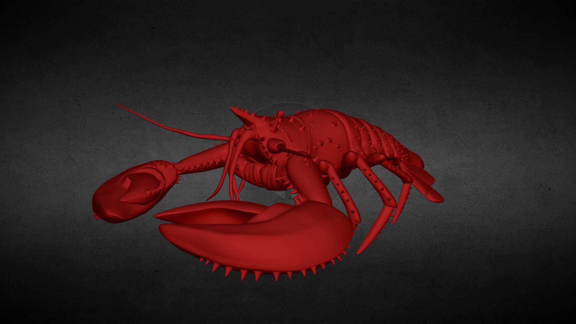 3D model Day 11 Lobster #Sculptjanuary 2018 - This is a 3D model of the Day 11 Lobster #Sculptjanuary 2018. The 3D model is about a red toy crab.