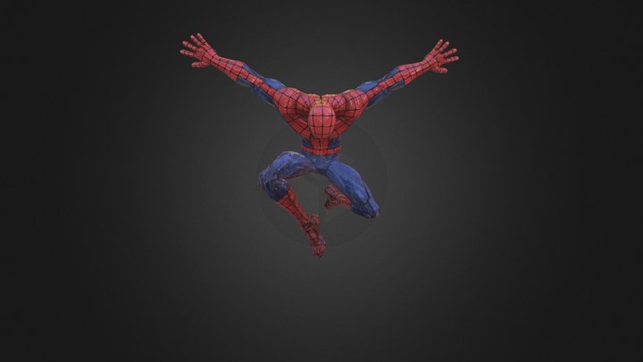 Spiderman Dynamic Pose 3D Model