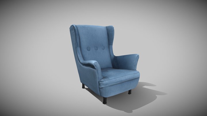 3D Scanned Lounge Chair 3D Model