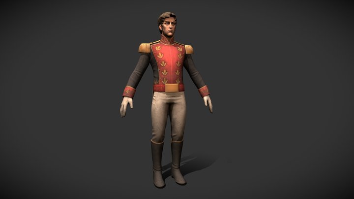 Simon Bolivar OBJ 3D Model