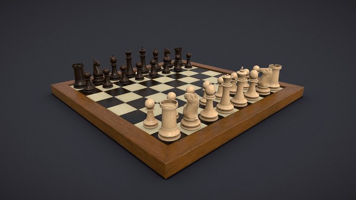 Chess Set 3D Model