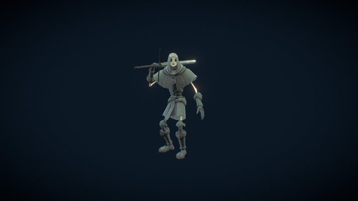 Masked Guardian 3D Model