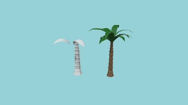 Palm tree Lowpoly Model 3D Model