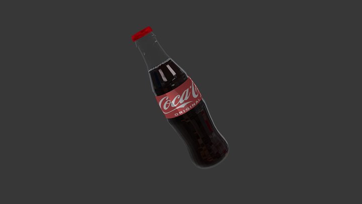 Coca-Cola Glass Bottle 3D Model