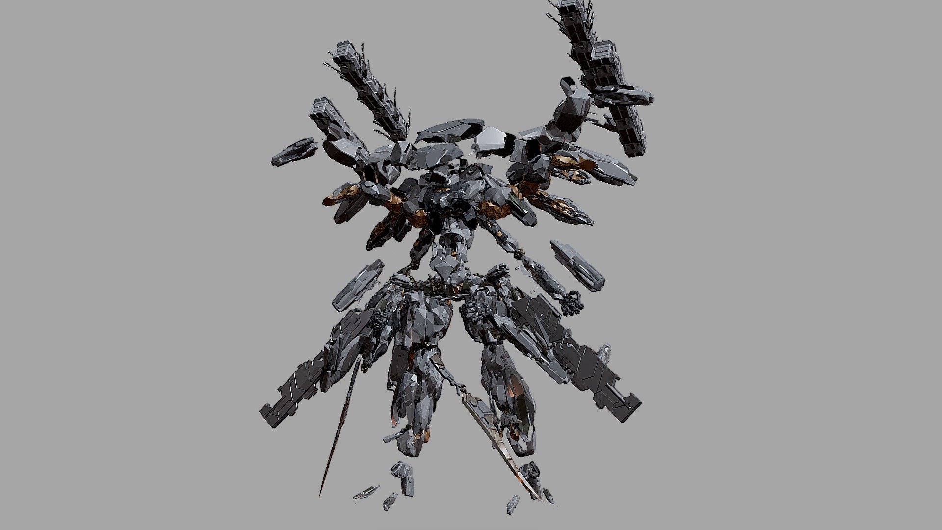 Procedural Hard Surface Modeling Test 25 025 3d Model By Asaito