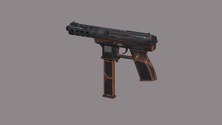 (Tec-9) Heavy Assault 3D Model