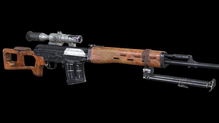 Military Dragunov SVD 3D Model