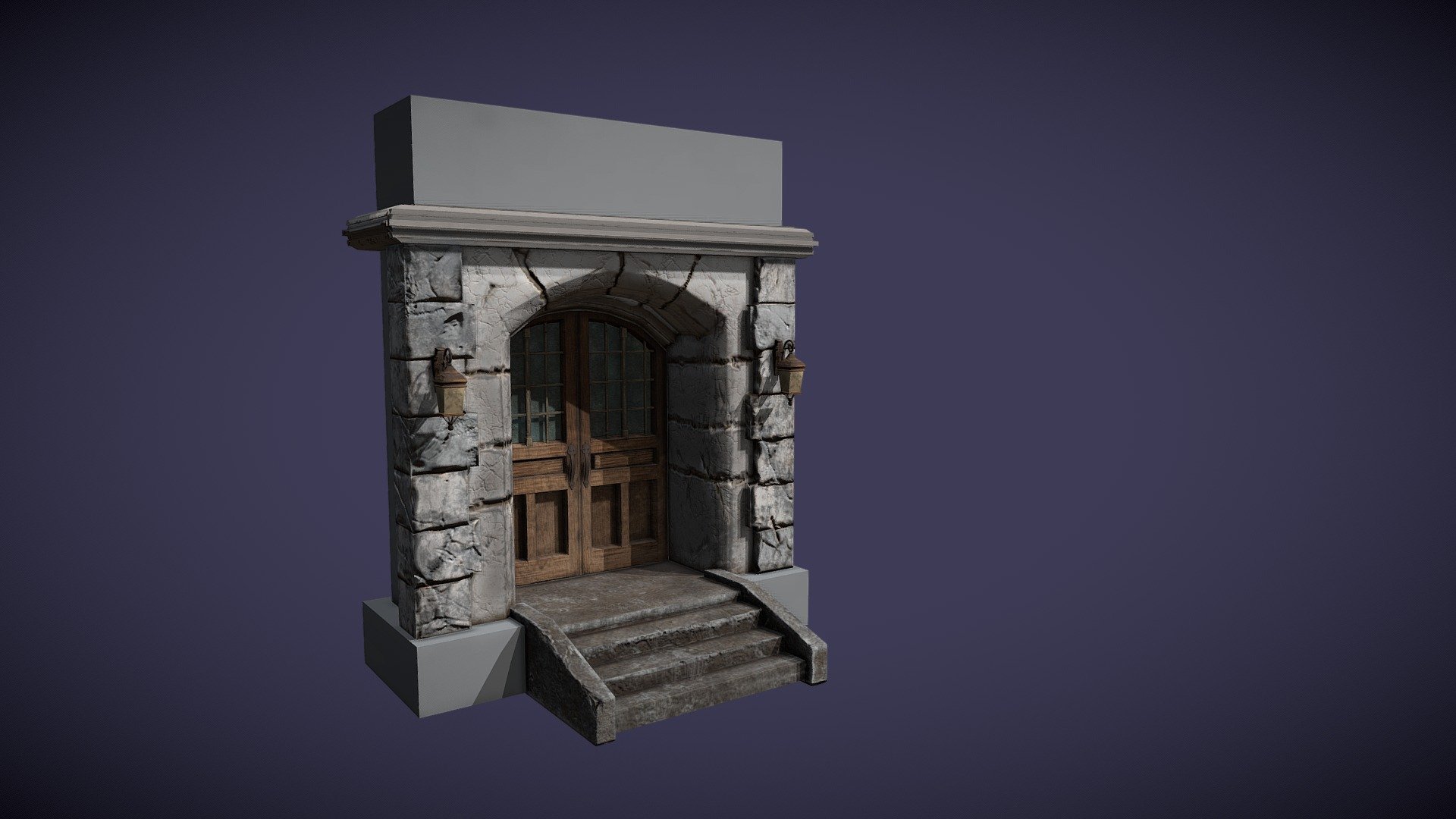 Grungy Archway with Door