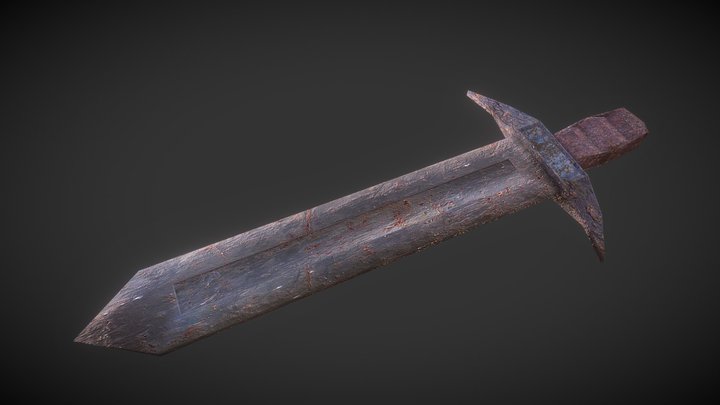 Rusty Sword (Low Poly) 3D Model