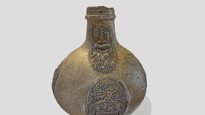 Bartmann Jug baardmankruik 1600-1625 – Free 3D Model STL