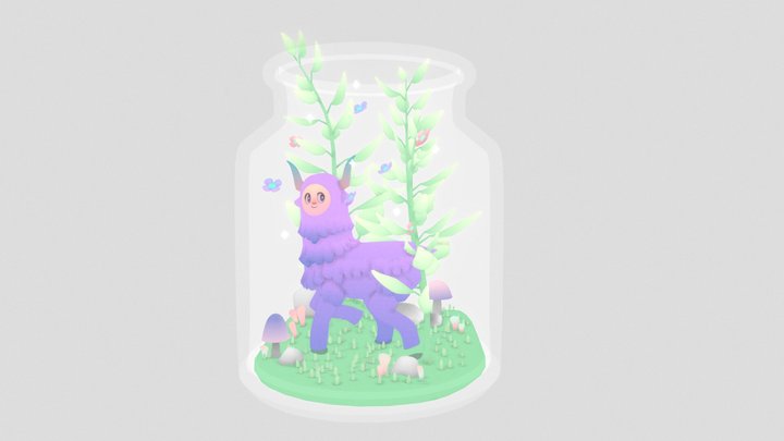 Horned one in a jar 3D Model