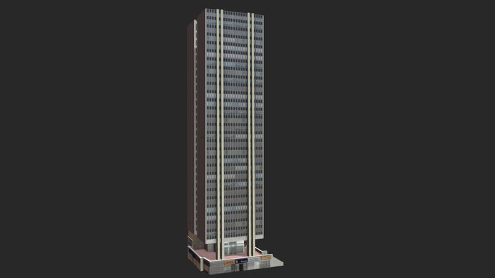 Edificio Corficolombiana Colombian skyscraper 3D Model