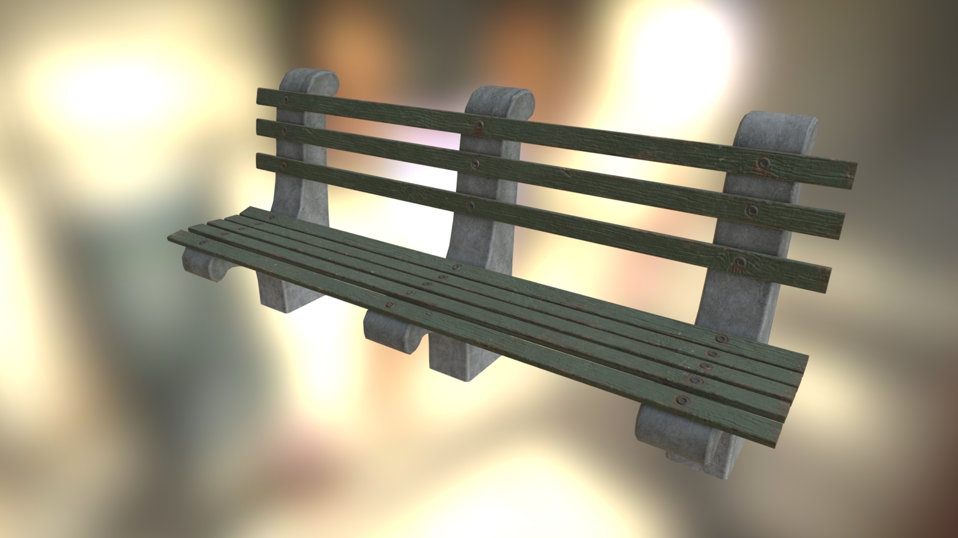 3D model Bench 3 - This is a 3D model of the Bench 3. The 3D model is about a metal cross with a cross on it.