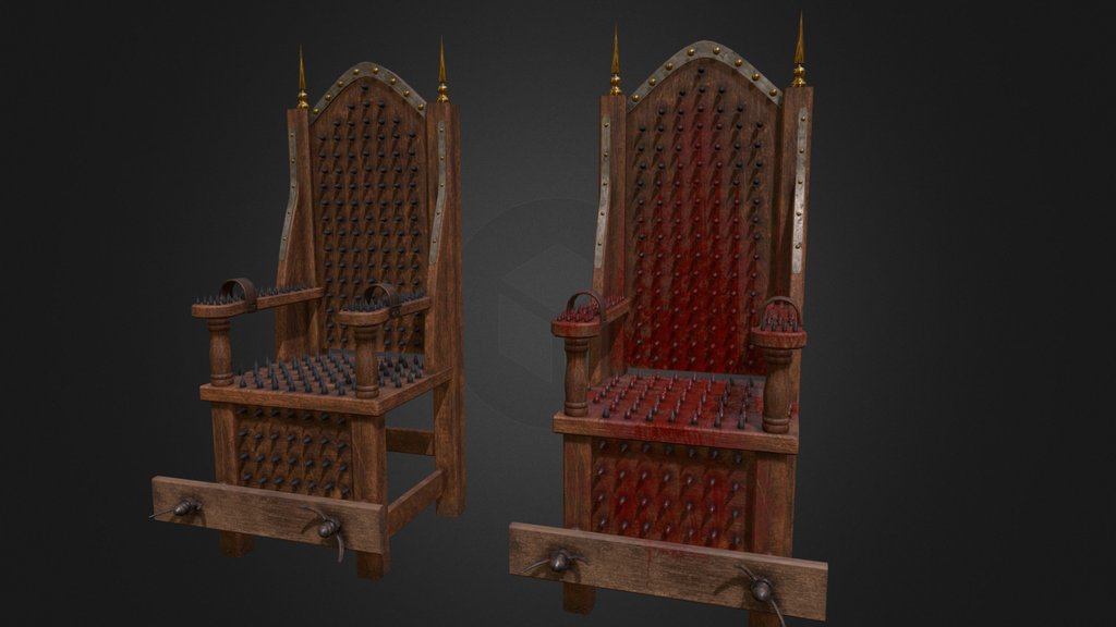Spiked torture chair