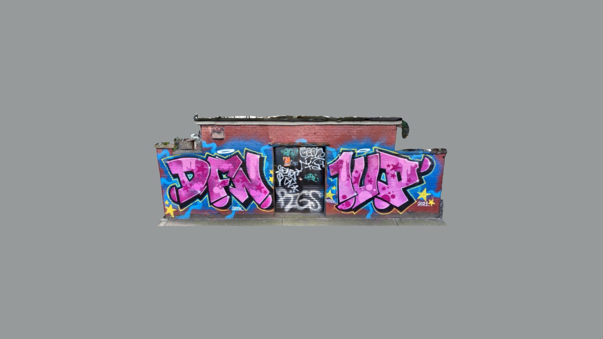 Dace Road graffiti - Fish Island — Sketchfab embed 3D viewer