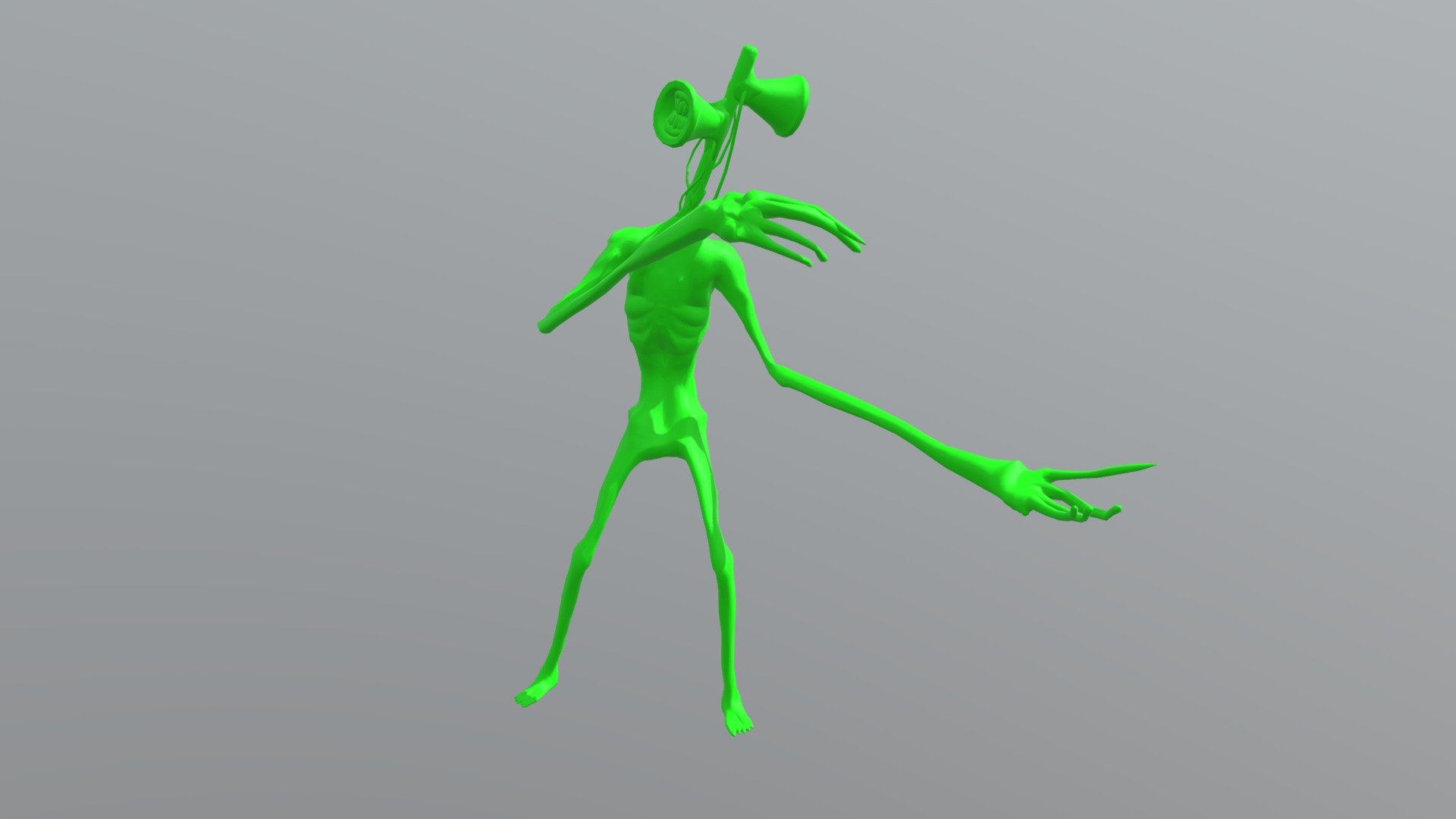 Standing Idle 03 green siren head