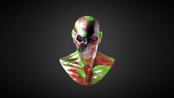 3D model Goul Zombie VR / AR / low-poly