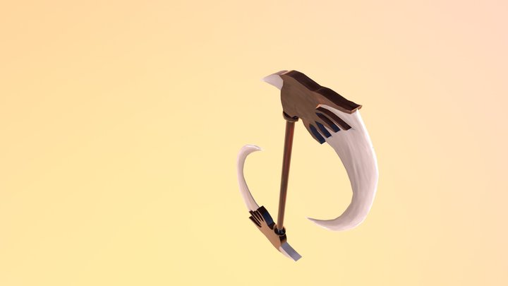 Double Scythe Weapon 3D Model