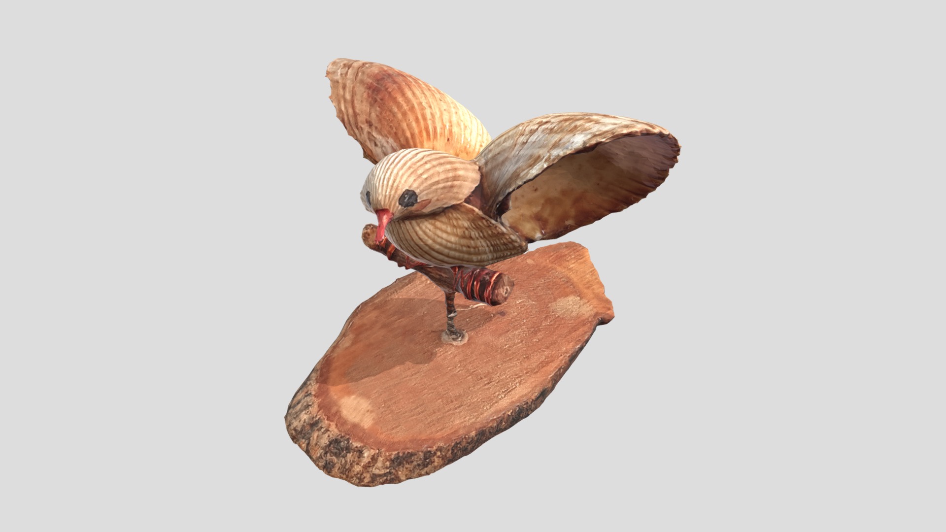 3D model Bird Souvenir - This is a 3D model of the Bird Souvenir. The 3D model is about a bird with a snail on its head.