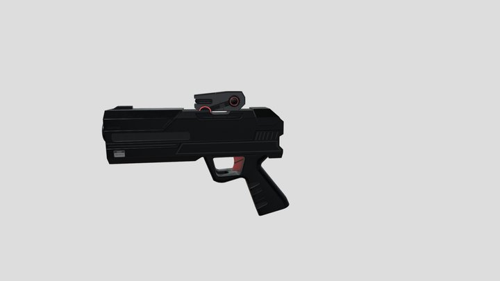 Scifi Futuristic Gun Concept 3D Model