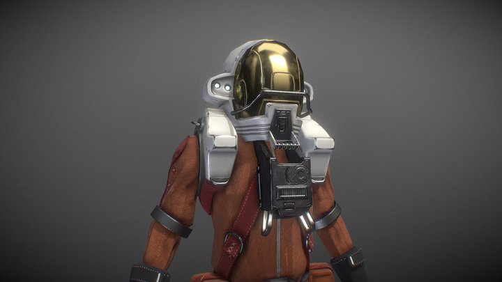 Space suit cosmonaut 3D Model
