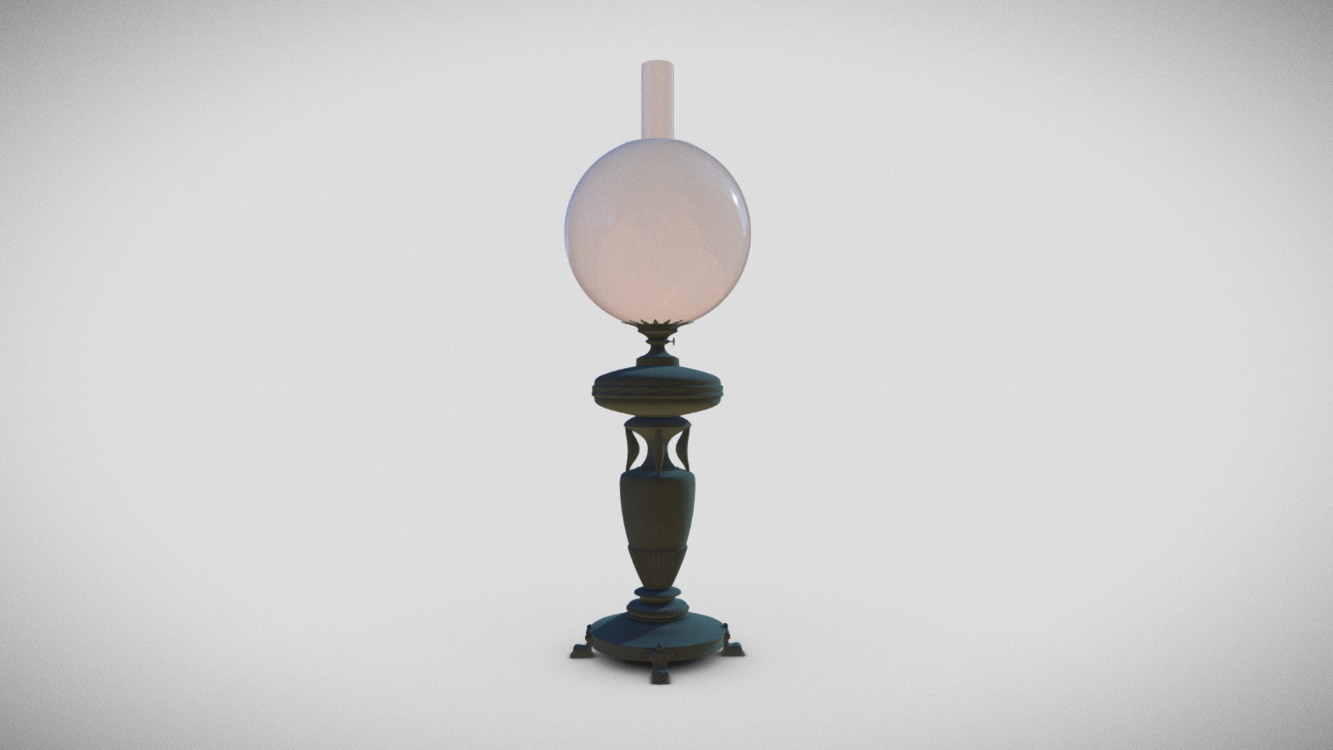 3D model Ornamental Old Lamp - This is a 3D model of the Ornamental Old Lamp. The 3D model is about a light bulb with a pointy top.