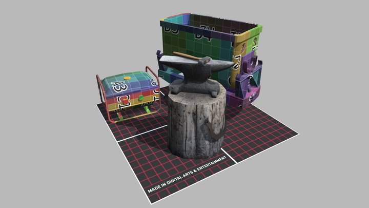 Forest Loner - Unwrap 2 more detailed props 3D Model
