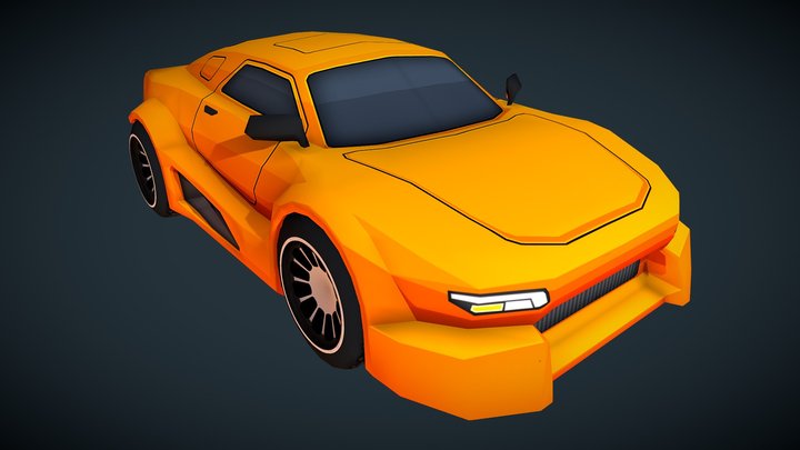 Street Race Car 3D Model