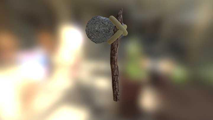Survival Stone Axe Model 3D Model