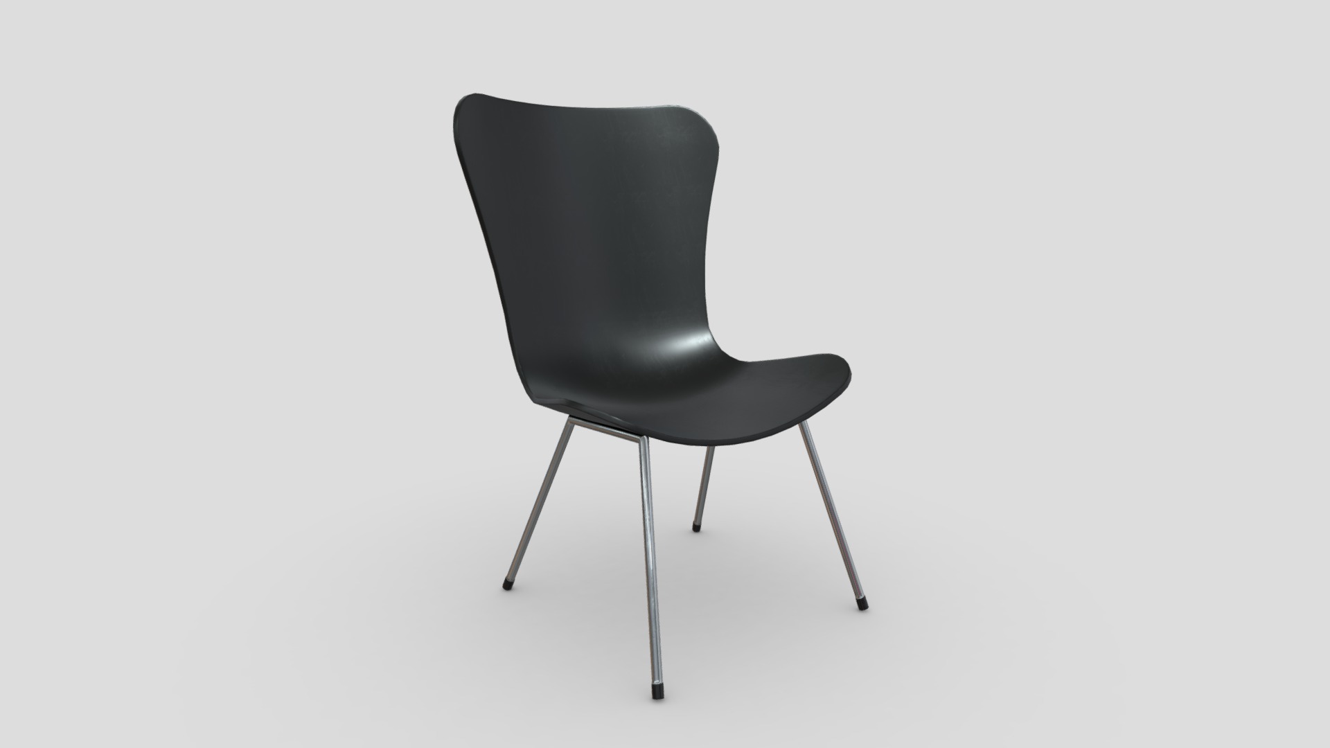 3D model Chair 5 - This is a 3D model of the Chair 5. The 3D model is about a black chair with a white background.