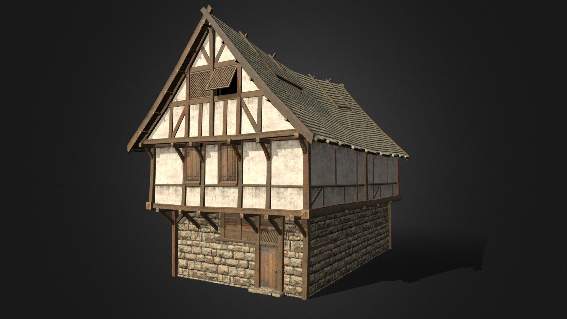 Medieval House - 3D model by hydrogsm4016 (@v326) [dfa2aea] - Sketchfab