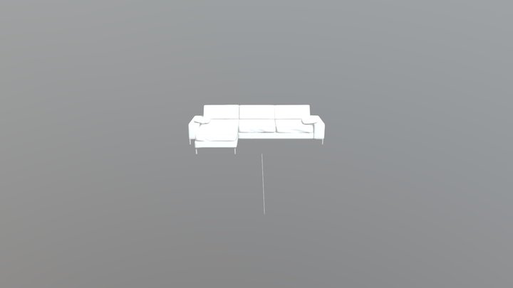 Arena Sectional with Chaise Sofa 3D Model